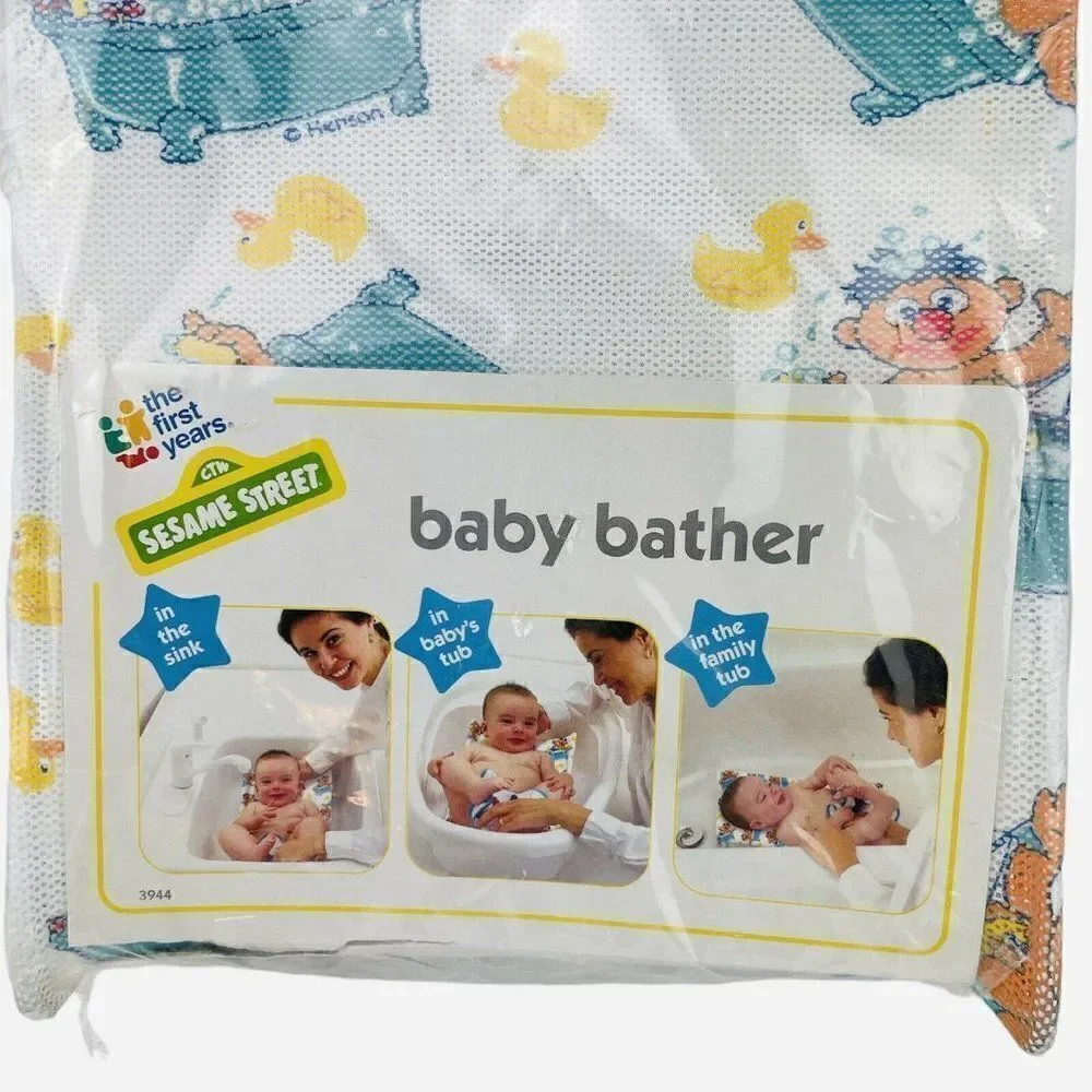 RARE VTG NOS 1998 Sesame Street Baby Bather Ernie First Years Henson Rubber Duck